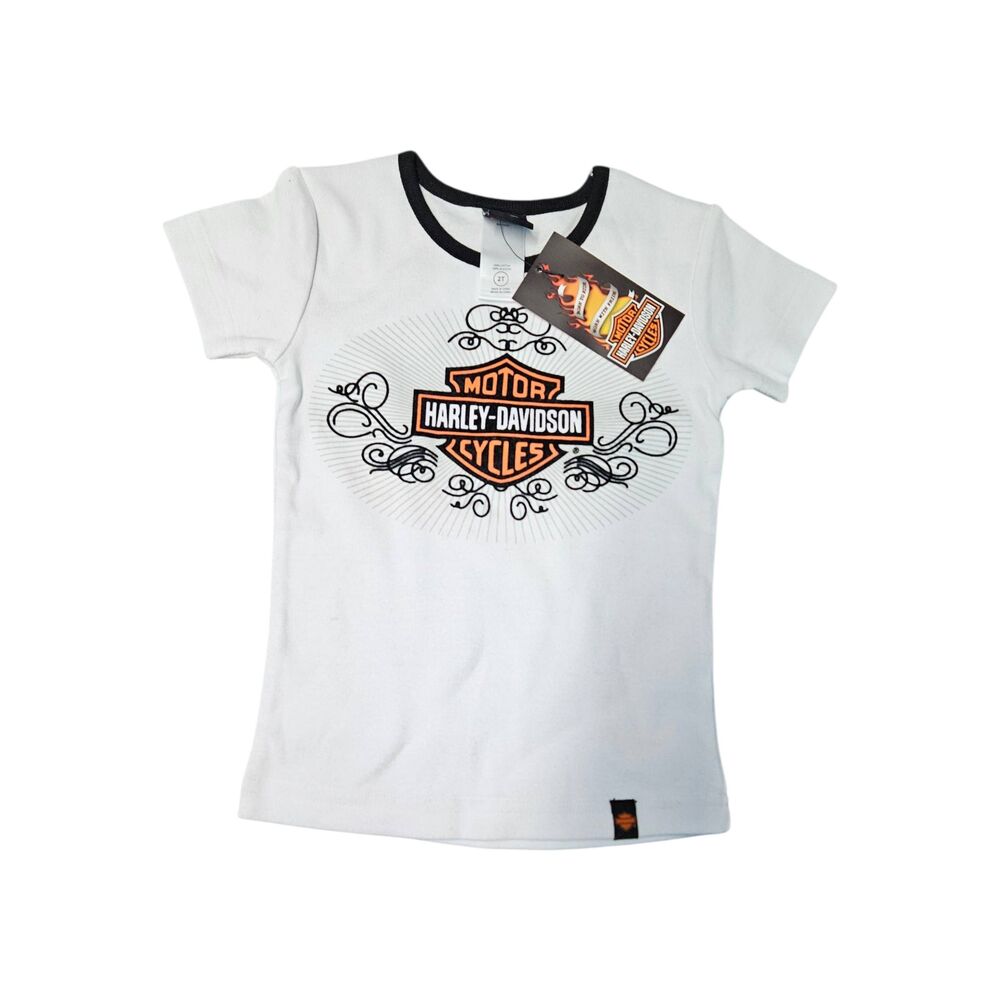 Harley-Davidson White T Shirt Girls 2T NEW W TAGS